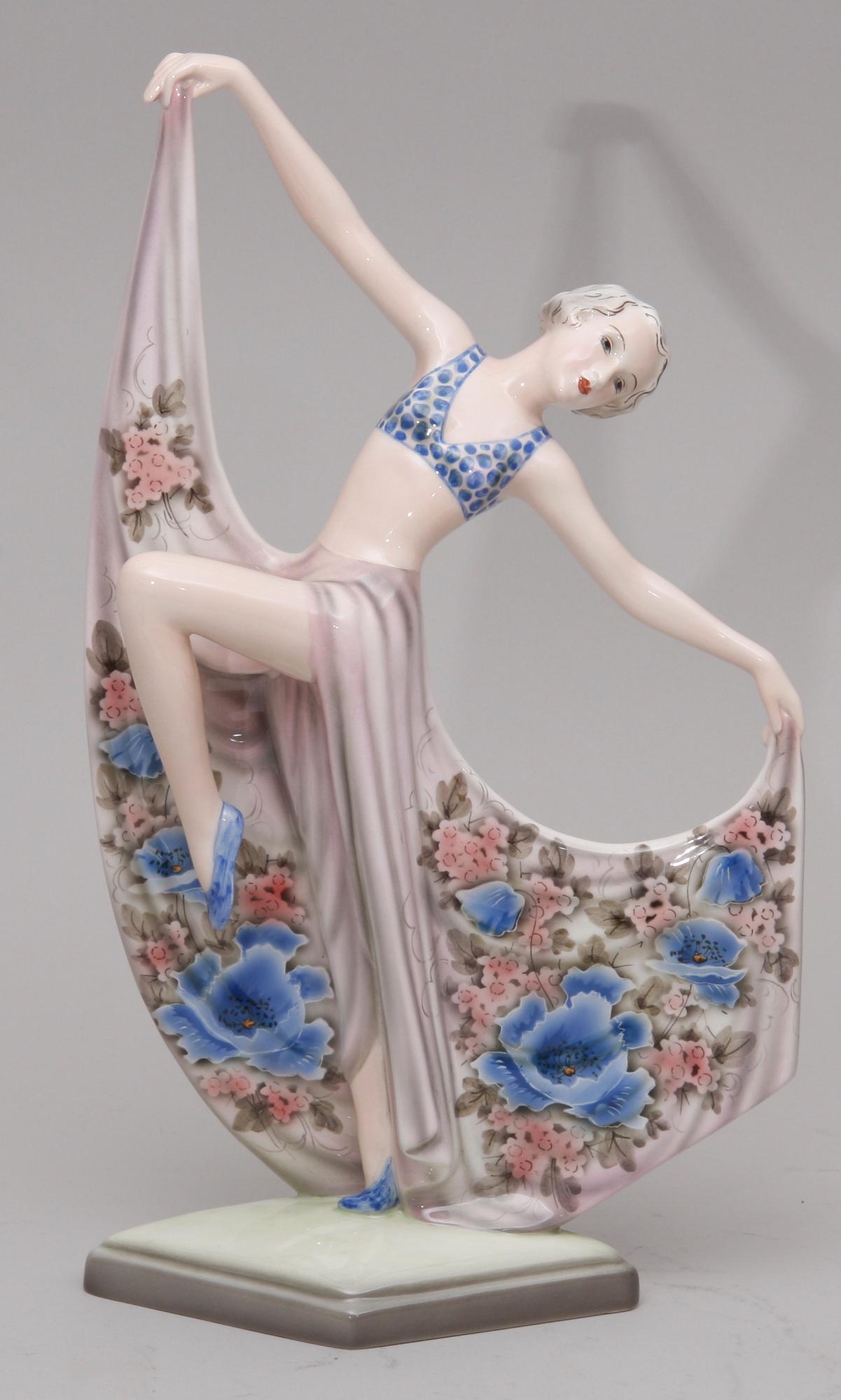 FIGURIN, porslin, Goldscheider, Tyskland, 1900-tal.