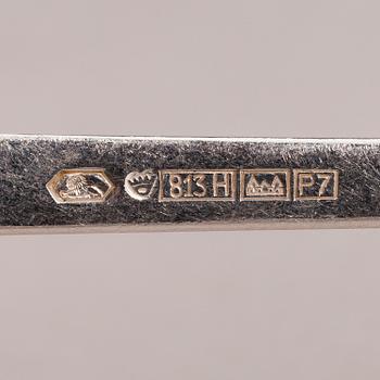 BESTICKUPPSÄTTNING, 111 delar, silver, "Musslan", Finland, största delen från 1900-talets första hälft.