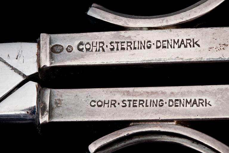 DRUVSAX, sterlingsilver. Cohr, Danmark, svenska importstämplar, 1900-tal. Vikt ca 70 g.