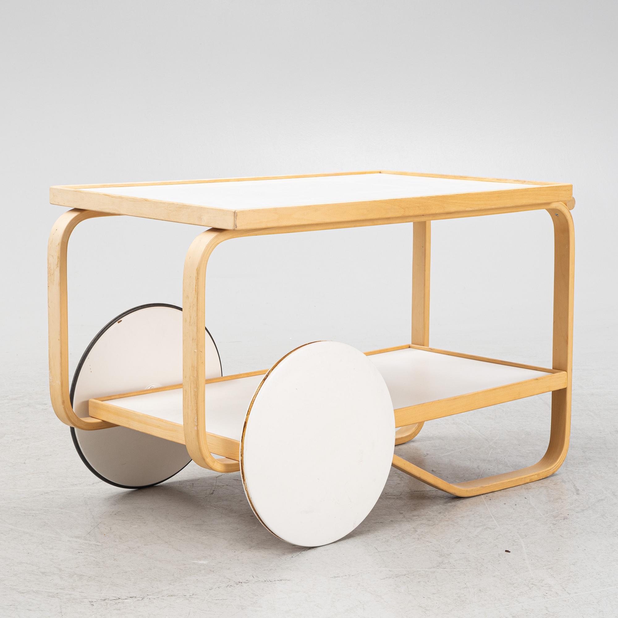Alvar Aalto, a model 901 birch serving trolley from Artek.