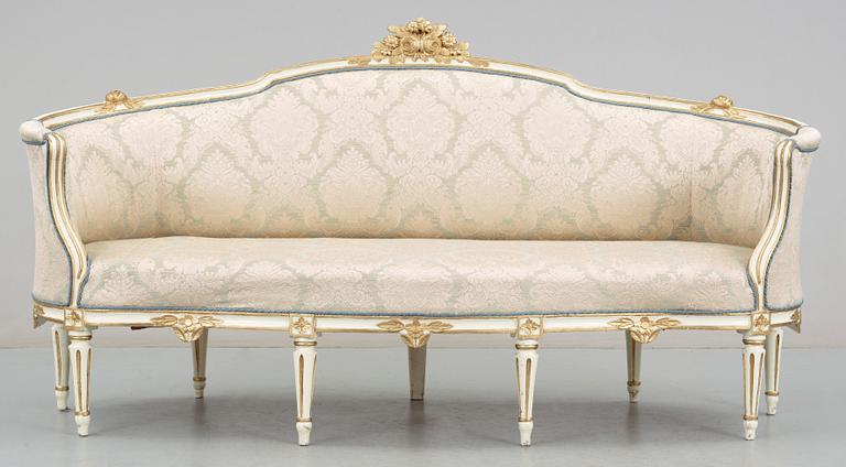 A Gustavian 1780's sofa by J. Malmsten.