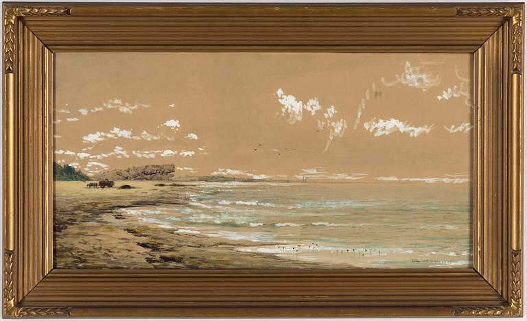 Edmund Darch Lewis, a watercolor. Signed and dated 1895.