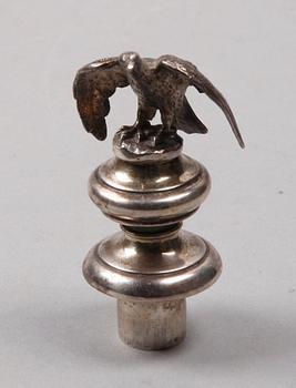 TALLRIK, 2 BÄGARE, TESIL, silver, bla Anders Bollwij, Falun, 1800-1900-tal.