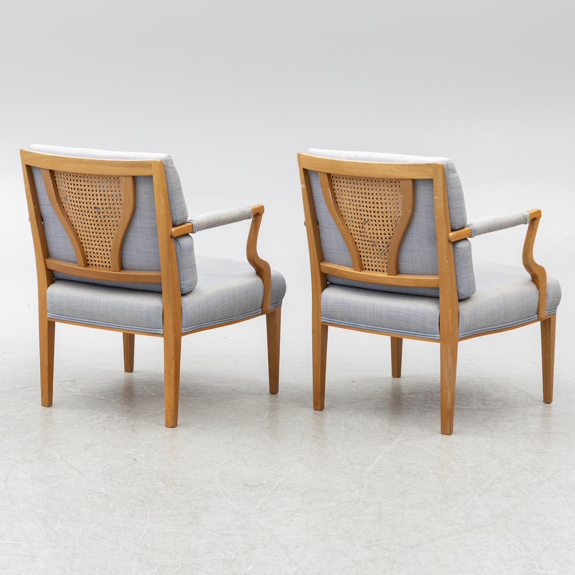 Josef Frank, armchairs, a pair, model 969, Svenskt Tenn.