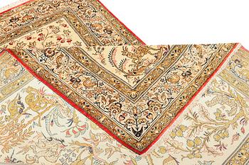 Matta, Ghom, silke, ca 207 x 136 cm.