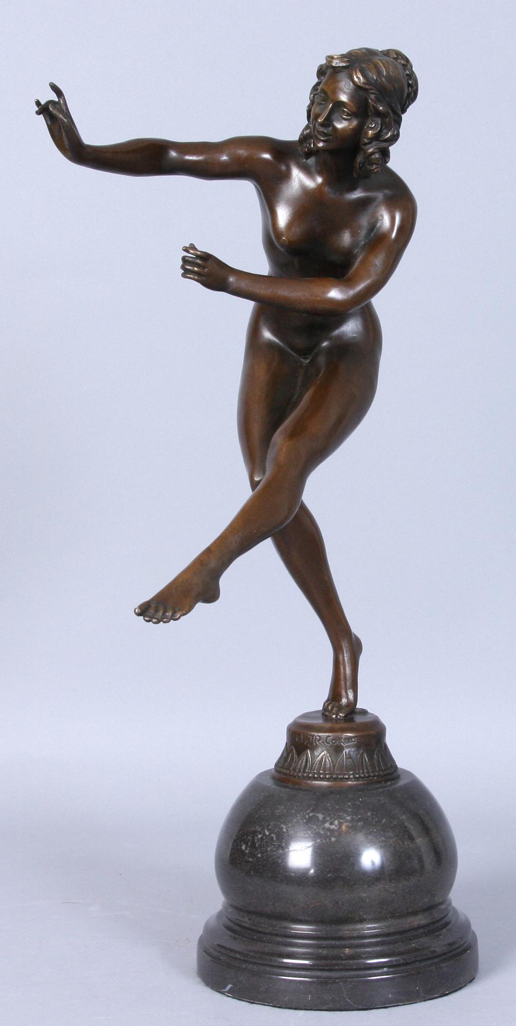 SKULPTUR, brons, märkt CL.JR. COLENEI, 2000-tal.