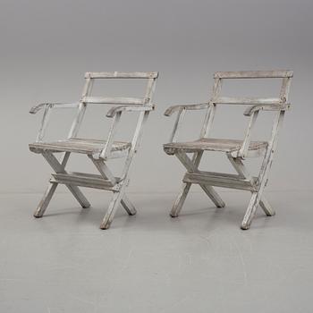 TRÄDGÅRDSMÖBLER, 7 delar, omkring 1900-talets mitt.