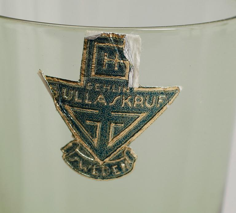 GLASSERVIS, 40 delar, möjligen Hugo Gehlin, Gullaskruf.