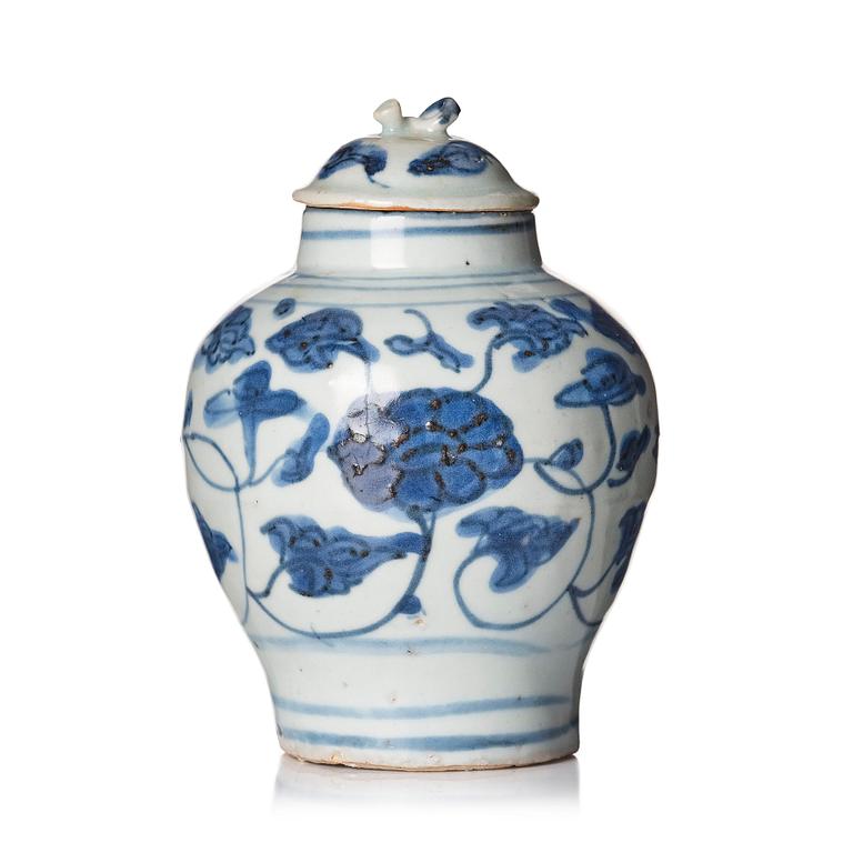 A blue and white jar, Ming dynasty (1368-1644).