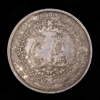 FRIMURARMEDALJ, silver, 1850. Vikt ca 38g.