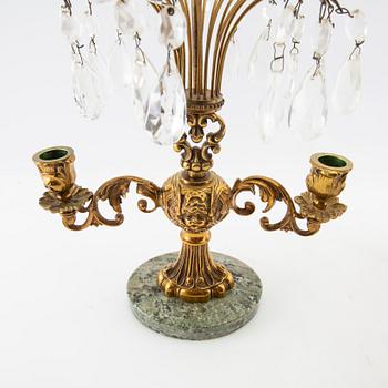 Bordslystrar ett par Rokoko-stil 1900-talets första hälft.