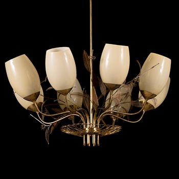 Paavo Tynell, A mid-20th century '9029/8' chandelier for Taito, Finland.