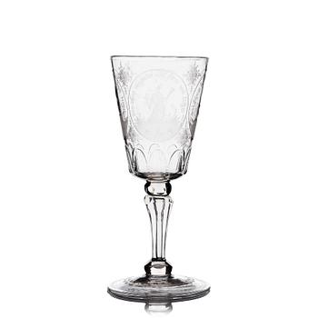 421. A German cut and engraved goblet, 18th Century.