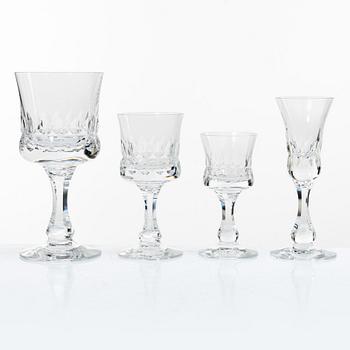 Ingeborg Lundin, a 44 pieces glass service, "Silvia", Orrefors, Sweden.