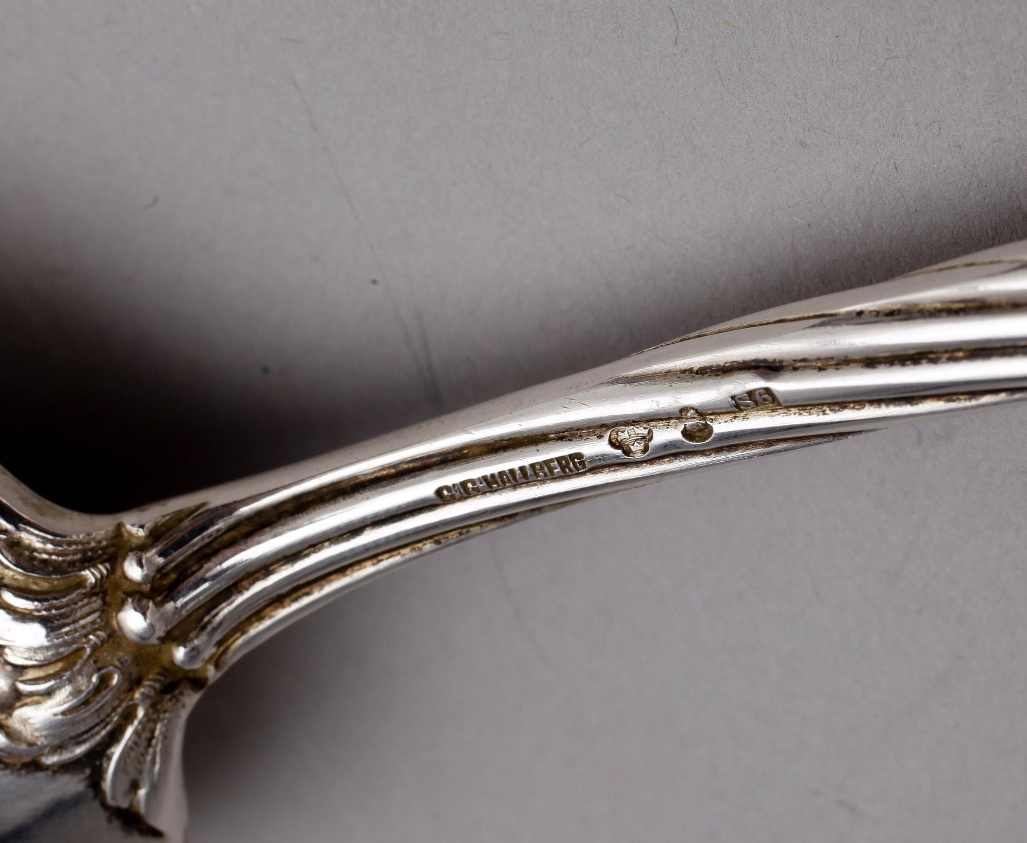 RESEBESTICK 4 delar, silver, C G Hallberg, Göteborg, 1896. Vikt ca 223 g.