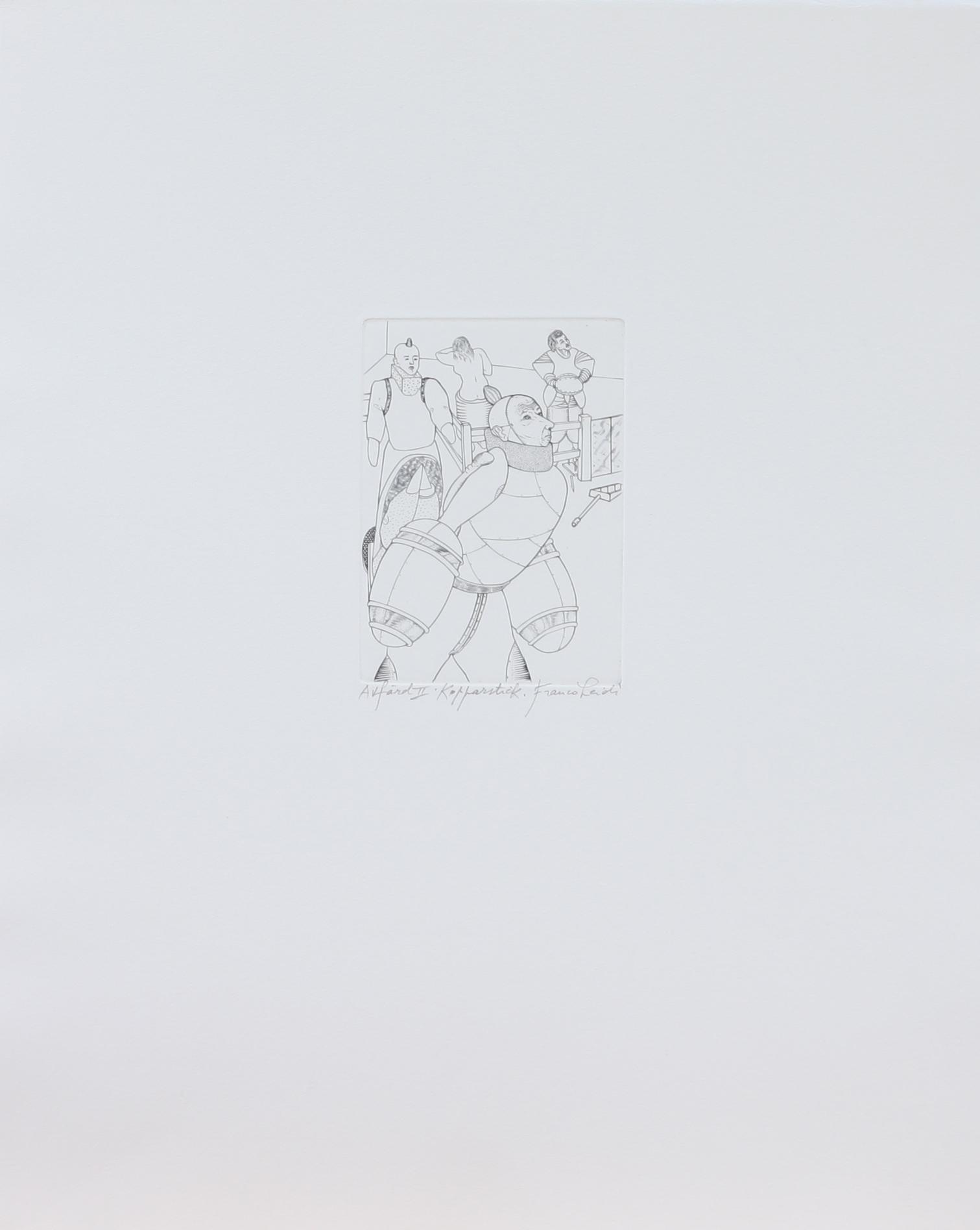 FRANCO LEIDI, kopparstick, sign o dat.