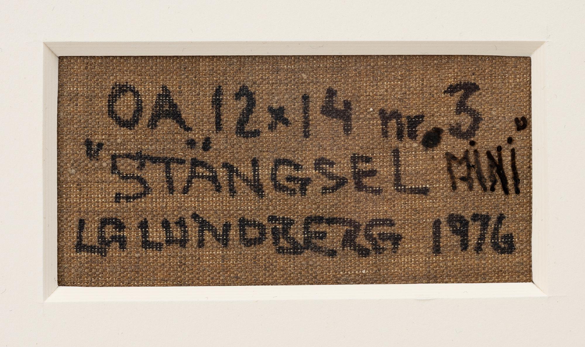 LG Lundberg, "Stängsel mini" - nr 3.