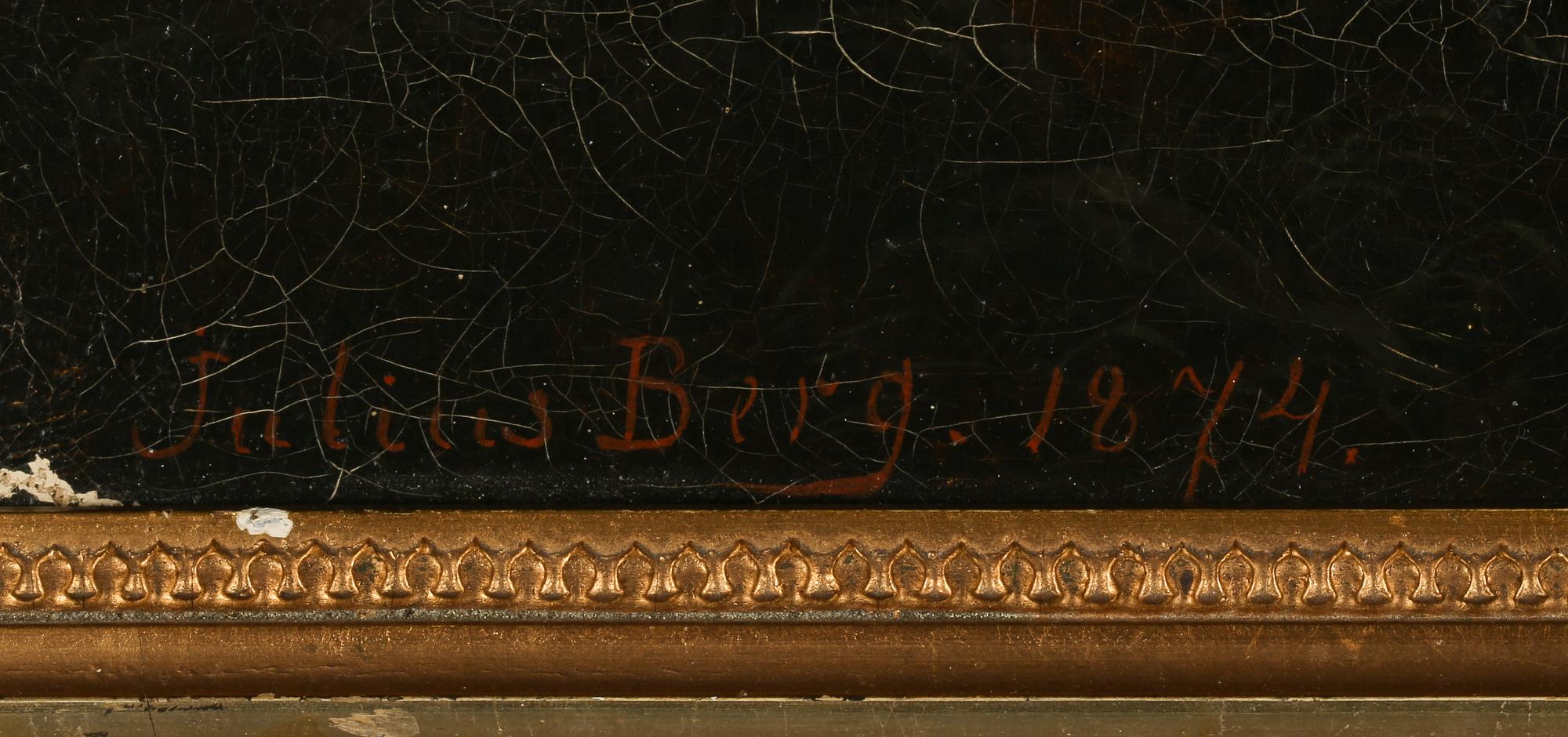 ADOLF JULIUS BERG, olja på duk, signerad och daterad 1874.