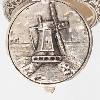 Six silver snuff-boxes, including Amsterdam, Netherlands 1908.