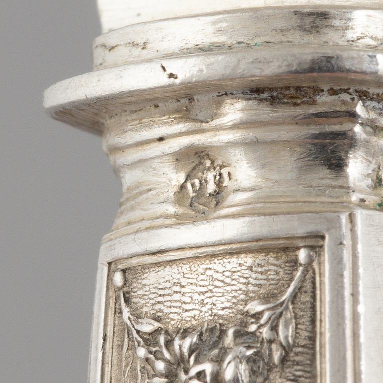 Fiskbestick, 34 delar, silver, Frankrike, omkring år 1900.