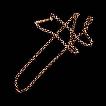 COLLIER, 18 k guld. Vikt ca 8 g.