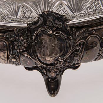 JARDINJÄR, silver och glas, Gustav Lindell, Tammerfors 1898.