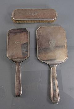 TOILETTESET, 3 delar, silver, Danmark, 1930-tal.