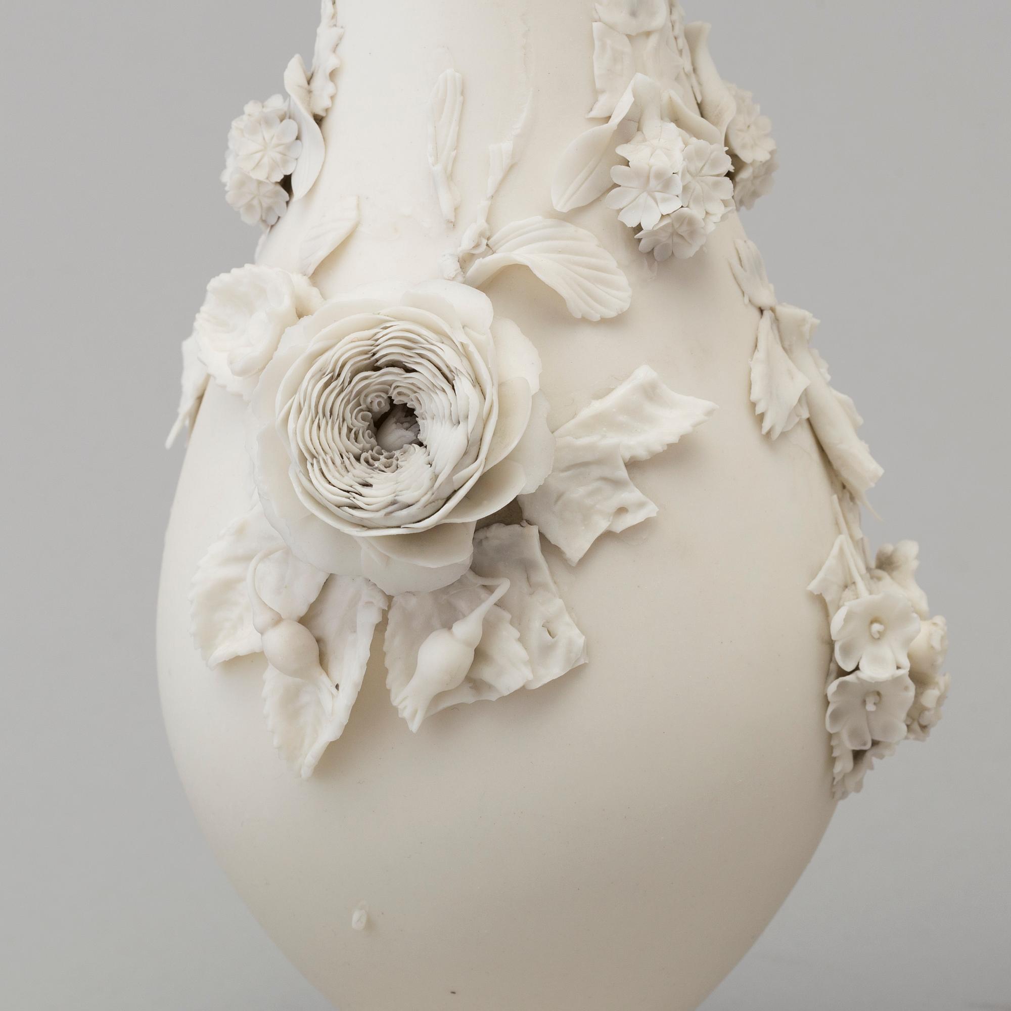 SIX PARIAN VASES, Gustafsberg, second half of the 19th century.