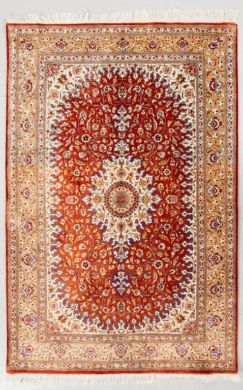 Rug, Ghom, silk, approximately 150 x 100 cm.