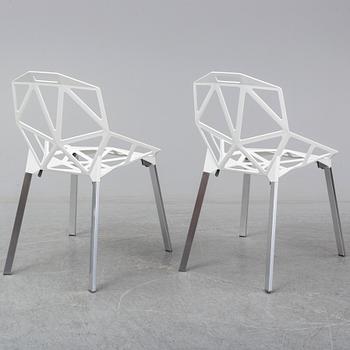 KONSTANTIN GRCIC, a pair of white aluminium "Chair one", Magis, Italien, 21st century.
