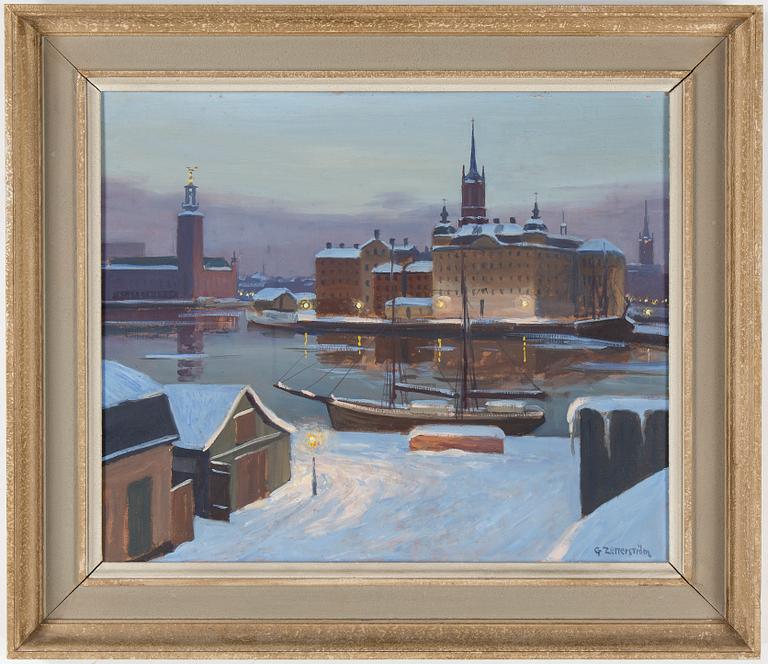 GUNNAR ZETTERSTRÖM, olja på pannå, signerad.