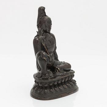 A bronze figure of Avalokiteshvara, Qing dynasty, 18th Century.