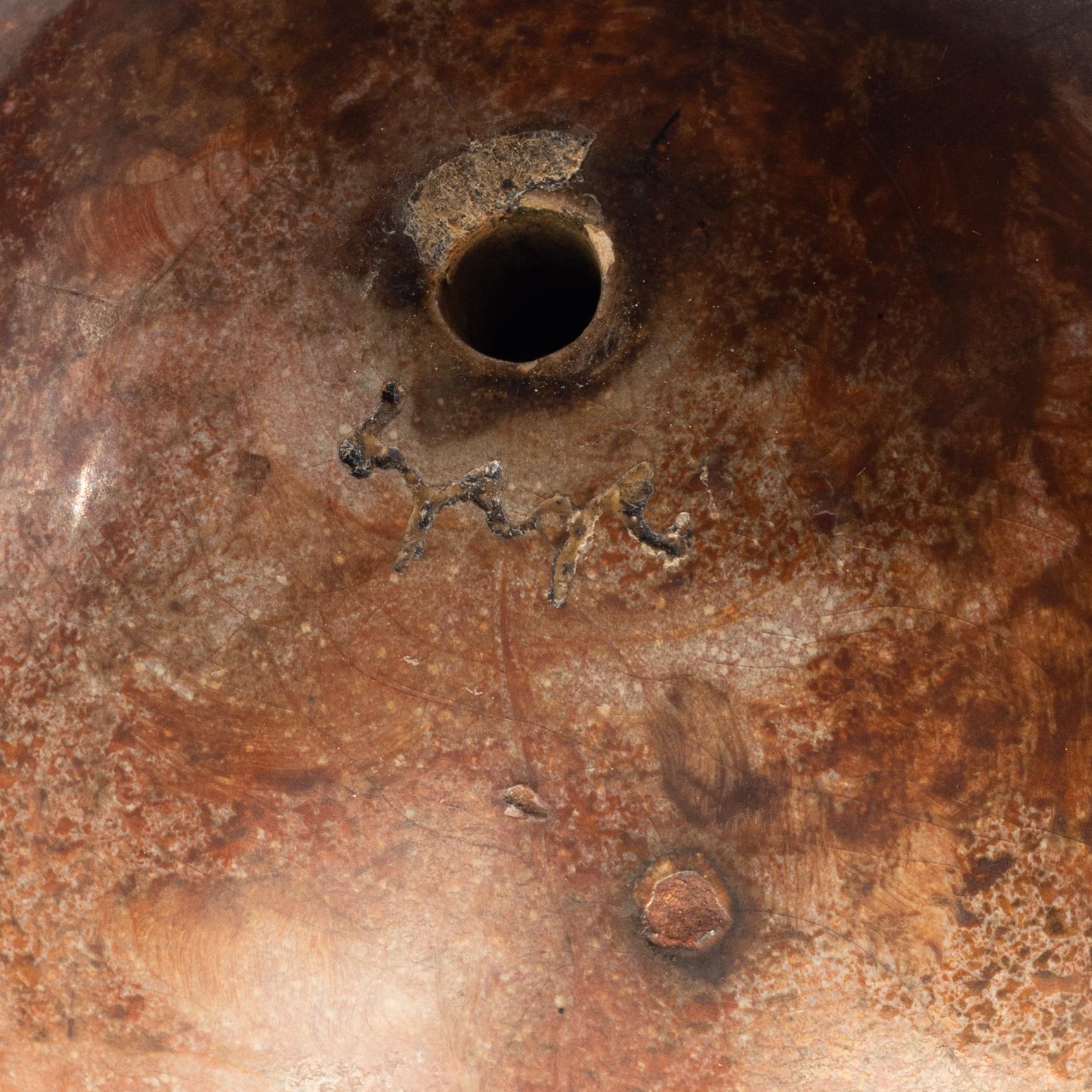Hans Hedberg, a stoneware sculpture of a plum, Biot, France.