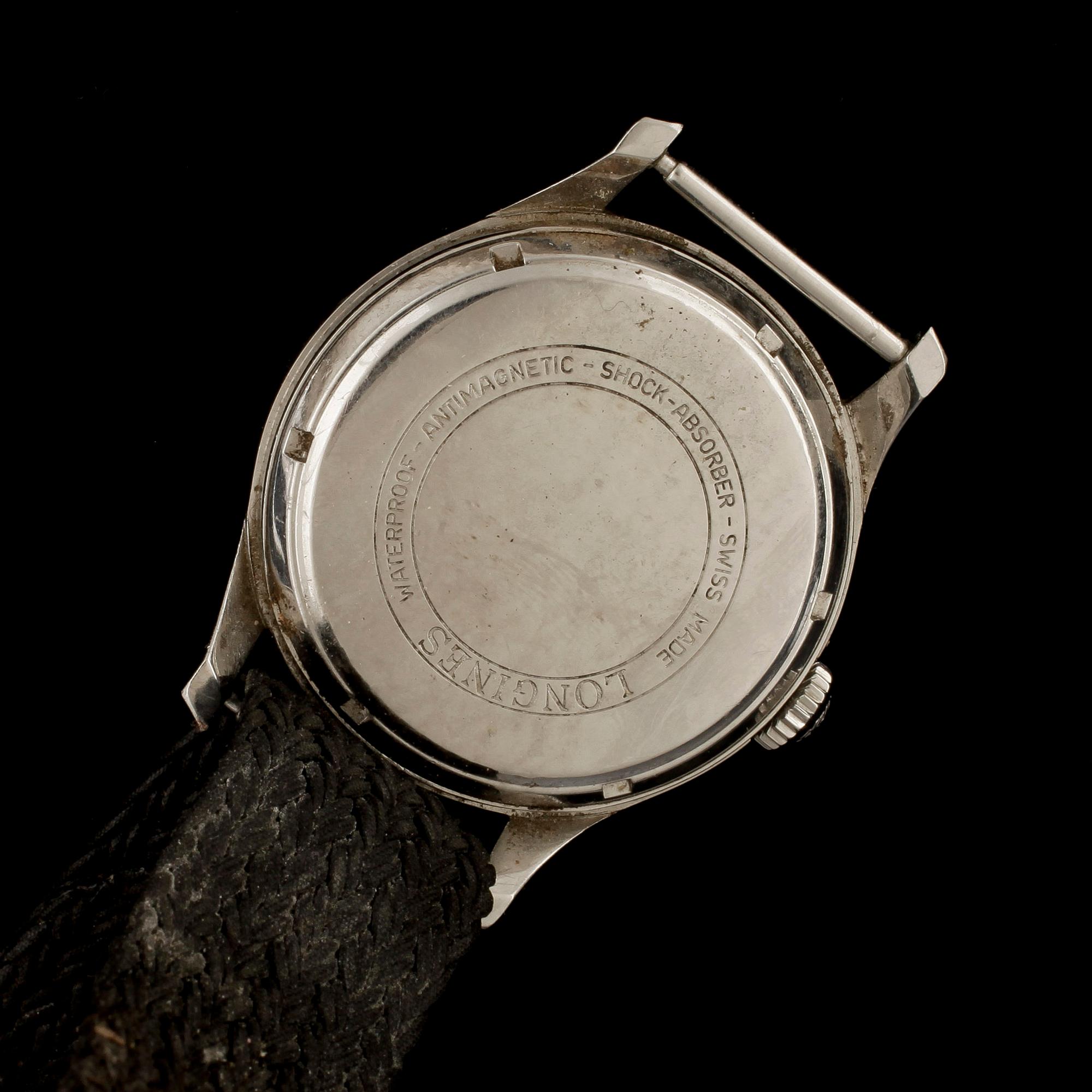 ARMBANDSUR, herr, Longines, stål, 1950-tal.