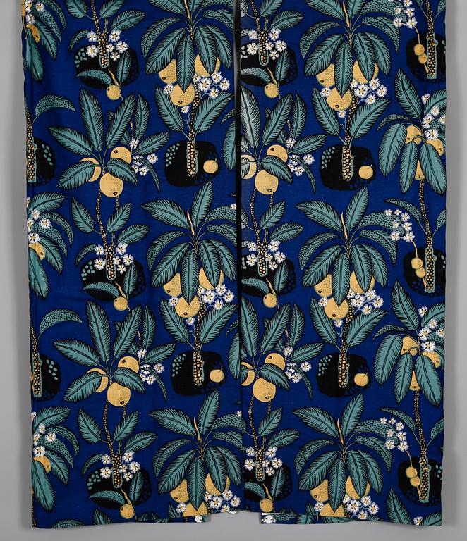 GARDINER, 1 par,  samt LAMBREKÄNG, "Notturno", Josef Frank, Firma Svenskt Tenn.