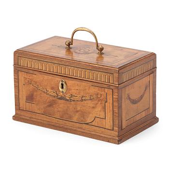 A Gustavian tea caddy by Georg Haupt (master 1770-84), not signed.