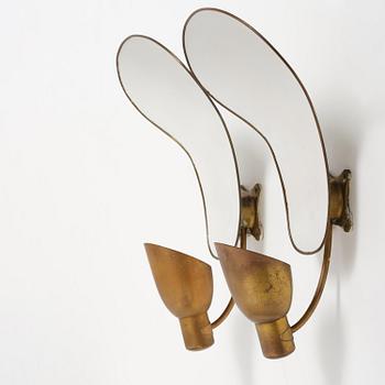 Carl-Axel Acking, vägglampor, ett par, modell "5029", Bröderna Malmströms Metallvarufabrik, Malmö, 1940-tal.