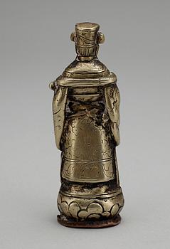 FIGURIN, silverlegering, Qing dynastin, (1644-1912), Kina.