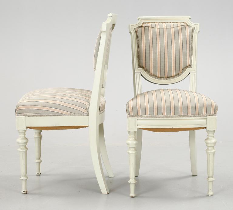 STOLAR, 6 st, gustaviansk stil, 19/2000-tal.