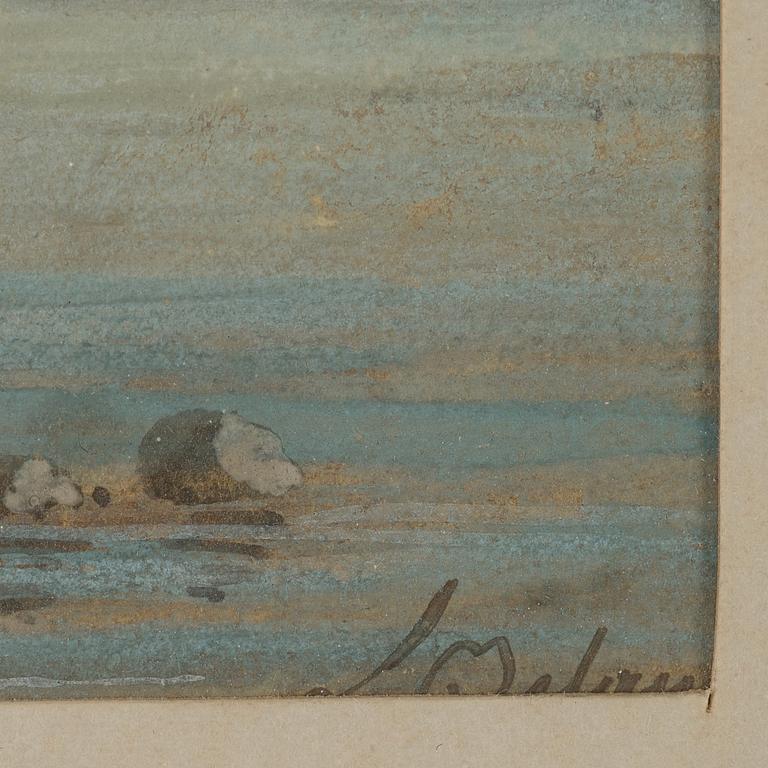 Louis Belanger, Fishermen by a river and ruins.