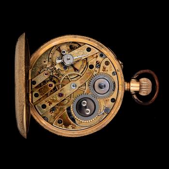 DAMFICKUR, 18k guld, 1900-talets första hälft. Tot vikt ca 40g.