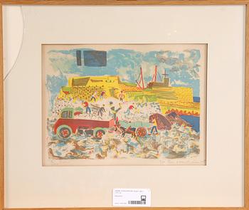 SVEN X:ET ERIXSON, färglitografi, sign o numr "246/260".