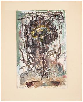 CO Hultén, gouache, signed and executed 1946.