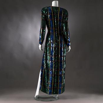 An Escada Couture sequin dress, size 38.