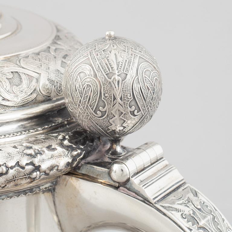 A Swedish 20th century silver tankard, mark of Gustaf Möllenborg - Carl Teodor Féron, Stockholm 1905.