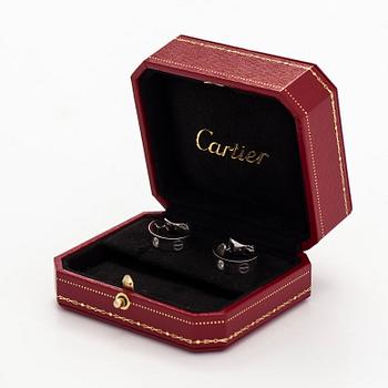 Cartier, Korvakorut, "Love", 18K valkokultaa, briljanttihiottuja timantteja.