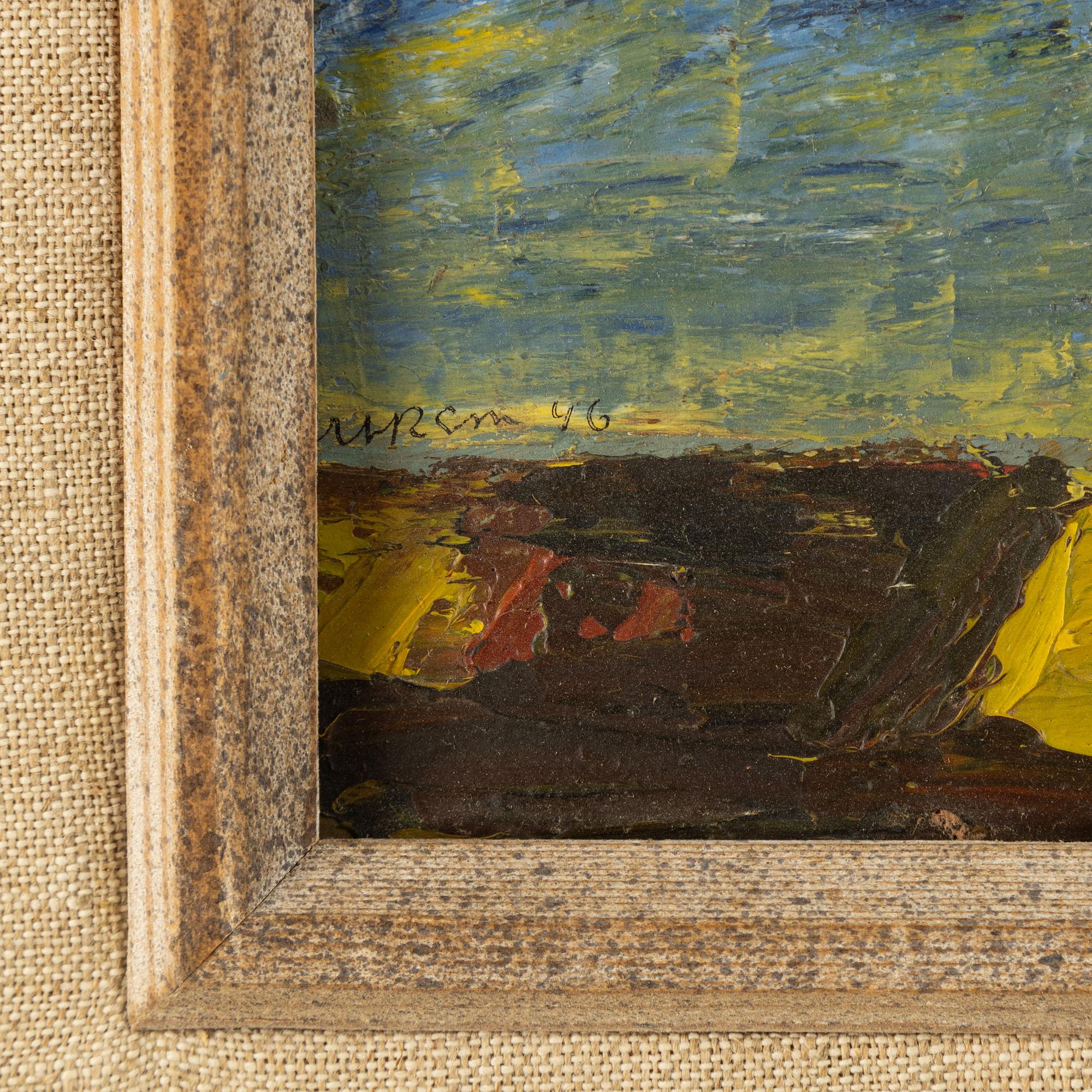 Christer Strömholm, oil on panel, signed and dated -43.
