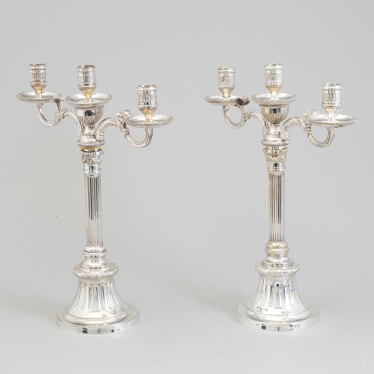 A pair of silverplated candelabra, "Väsby" of the IKEA 18th century series, late 20th century.