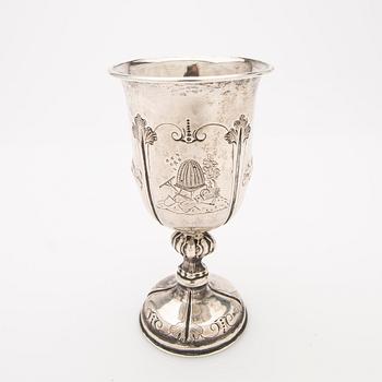 Wine cooler, silver, Gustaf Dahlgren (active 1845-1875 in Malmö), 1871.