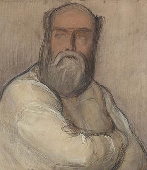 Richard Bergh, Skiss till porträtt föreställande Gustaf Fröding.